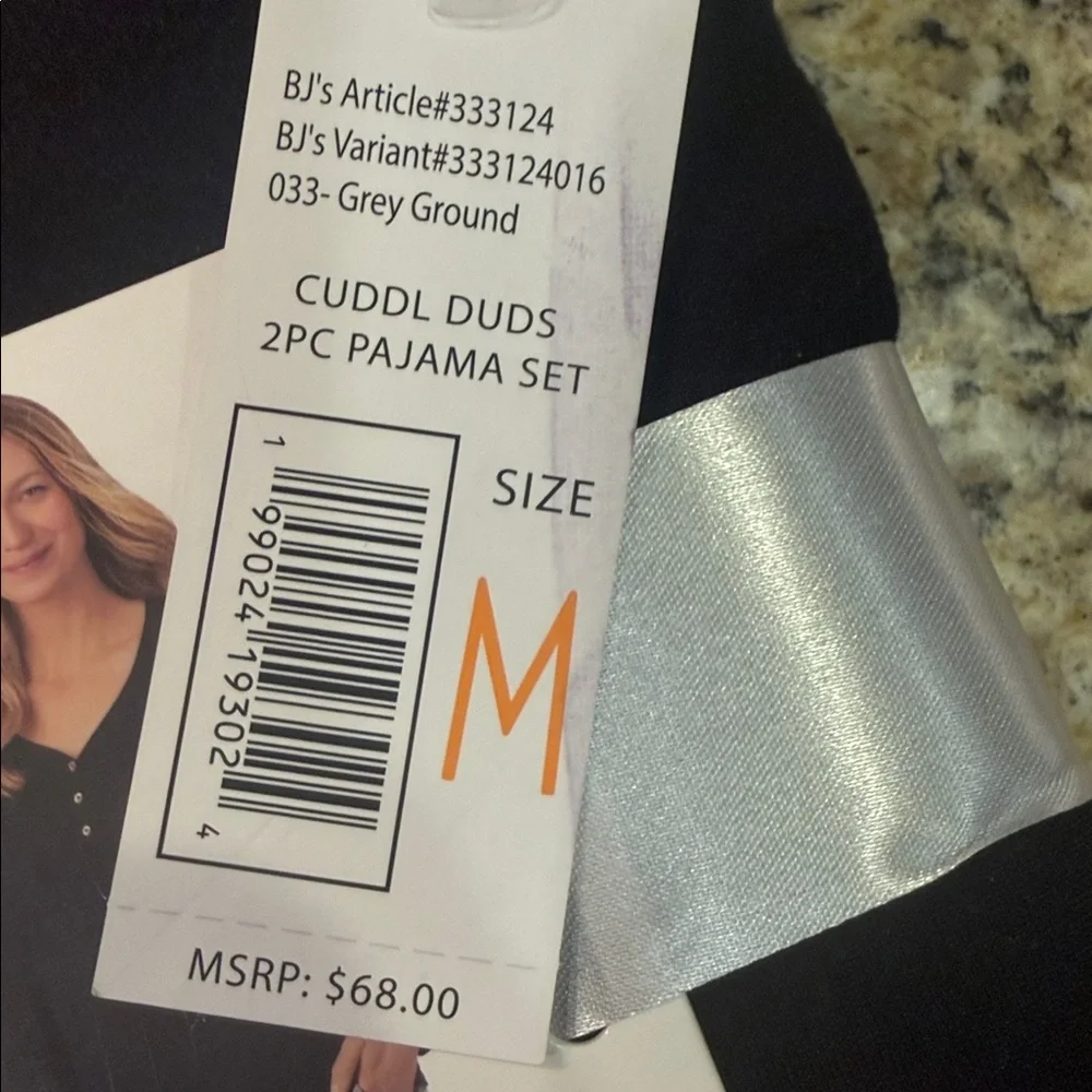 NWT Cuddl Duds Black Pajama Set - Picture 2 of 4